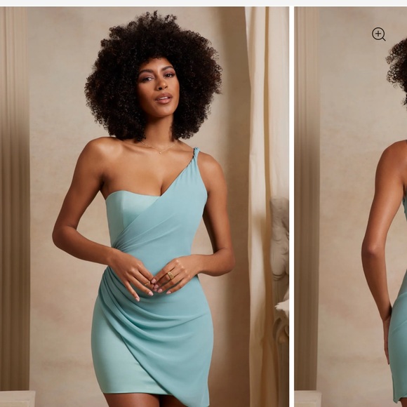 Oh Polly Dresses & Skirts - Oh Polly One-Shoulder Teal Dress